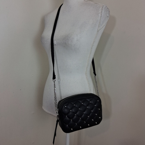 Rebecca Minkoff Black Studded Crossbody Bag Leather NWT - Picture 5 of 7